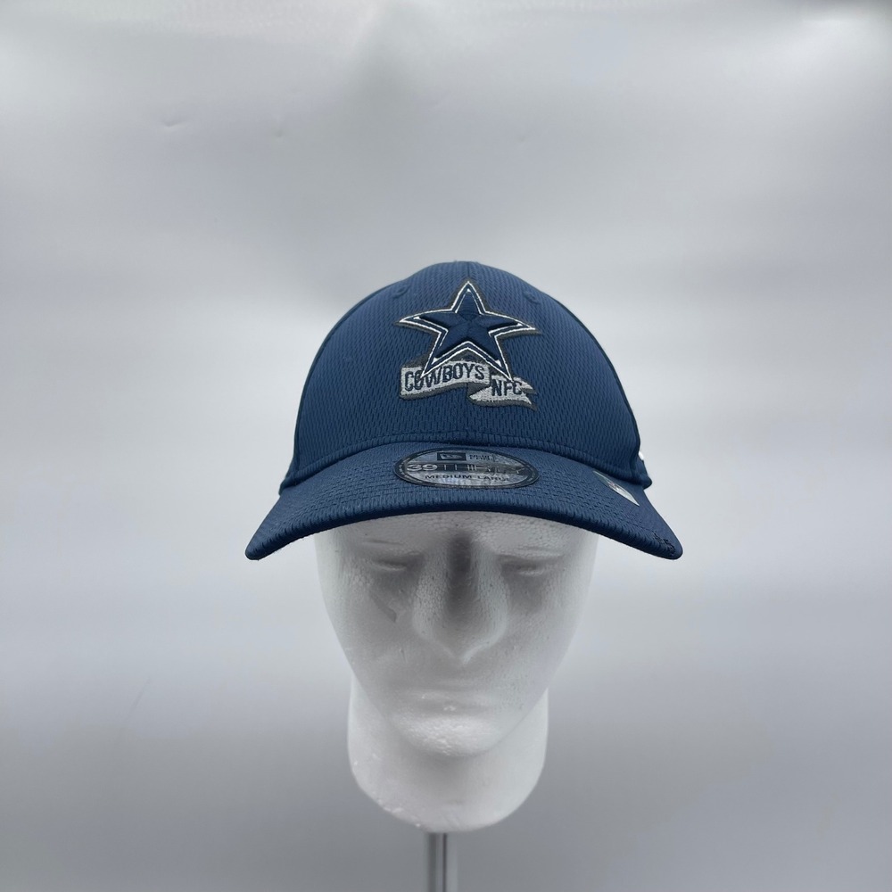 New Era 39THIRTY Mens M/L Cap Blue NFL Dallas Cowboys Football NFC Sideline Hat
